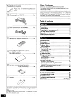 Preview for 2 page of Panasonic SLMC6 - COMPACT DISC CHANGER Operating Instructions Manual