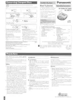 Panasonic SLS201C - PORT. COMPACT DISC Operating Instructions Manual preview