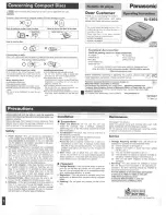 Panasonic SLS202 - PORT. CD-LOW P Operating Instructions Manual preview