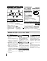 Panasonic SLSV500 - PORT. CD PLAYER Operating Instructions Manual preview