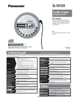 Preview for 1 page of Panasonic SLSV550 - PORT. CD PLAYER Operating Instructions Manual