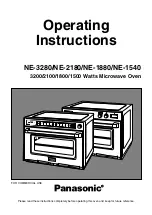 Preview for 1 page of Panasonic Sonic Steamer NE-3280 Operating Instructions Manual