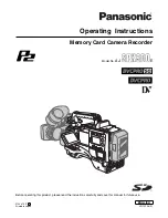 Panasonic SPX900 Operating Instructions Manual preview