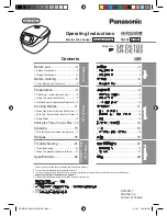 Panasonic SR-DE183 Operating Instructions Manual предпросмотр