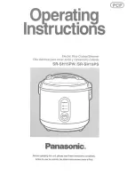 Panasonic SRSH15PW - RICE COOKER-LOW P Operating Instructions Manual предпросмотр
