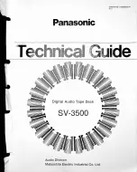 Panasonic SV-3500 Technical Manual preview