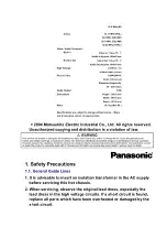 Preview for 2 page of Panasonic TC-14Z88AQ Service Manual