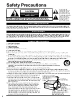 Preview for 4 page of Panasonic TC-26LX14 Operating Instructions Manual