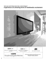 Предварительный просмотр 2 страницы Panasonic TC-P42G10 - TC - 41.6" Plasma TV Operating Instructions Manual