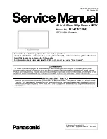 Panasonic TC-P42X60 Service Manual preview