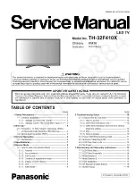 Предварительный просмотр 1 страницы Panasonic TH-32F410X Service Manual