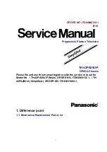 Preview for 1 page of Panasonic TH-42PA25U/P Service Manual