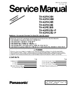 Preview for 1 page of Panasonic TH-42PA30E Supplemental Service Manual