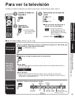 Предварительный просмотр 13 страницы Panasonic TH-42PX6U Instrucciones De Operación