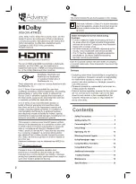 Preview for 2 page of Panasonic TH-43MX800H Operating Instructions Manual