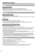 Preview for 4 page of Panasonic TH-50PB2E Operating Instructions Manual