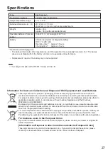 Preview for 27 page of Panasonic TH-50PB2E Operating Instructions Manual