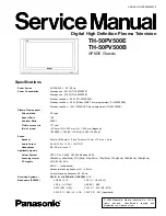 Panasonic TH-50PV500E Service Manual предпросмотр