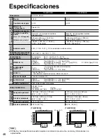 Preview for 46 page of Panasonic TH 50PX80U - 50" Plasma TV Instrucciones De Operación