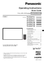 Panasonic TH-55AF1U Operating Instructions Manual preview