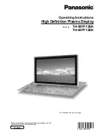 Предварительный просмотр 1 страницы Panasonic TH-65PF12EK Operating Instructions Manual