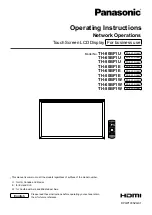 Panasonic TH-80BF1U Operating Instructions Manual preview