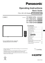 Panasonic TH-80SF2H Operating Instructions Manual preview