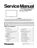 Preview for 1 page of Panasonic TH-85VX200C Service Manual