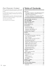 Preview for 2 page of Panasonic TH-98SQ1W Operating Instructions Manual