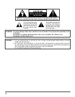 Preview for 2 page of Panasonic TH103VX200U - 103" FHD PLASMA TV Operating Instructions Manual