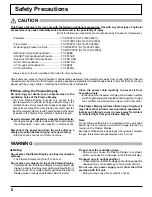 Preview for 6 page of Panasonic TH103VX200U - 103" FHD PLASMA TV Operating Instructions Manual