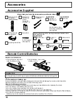 Preview for 10 page of Panasonic TH103VX200U - 103" FHD PLASMA TV Operating Instructions Manual