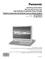 Panasonic TH37PR10U - 37" PLASMA TELEVISION Operating Instructions Manual preview