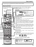 Preview for 15 page of Panasonic TH37PR10U - 37" PLASMA TELEVISION Operating Instructions Manual