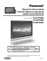 Panasonic TH37PX50U - 37" HD PLASMA TV Manual De Instrucciones preview