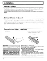 Preview for 8 page of Panasonic TH37PX50U - 37" HD PLASMA TV Operating Instructions Manual