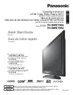 Предварительный просмотр 1 страницы Panasonic TH50PZ750U - 50" Plasma TV Manual De Instrucciones