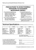 Preview for 2 page of Panasonic The Genius Premier 1000 Operating Instructions Manual