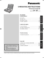 Preview for 1 page of Panasonic Toughbook CF-30C3DAZBM Operating Instructions Manual