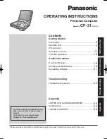 Preview for 1 page of Panasonic Toughbook CF-31AAA7J1M Operating Instructions Manual