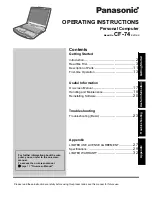 Panasonic Toughbook CF-74CCB02BM Operating Instructions Manual preview