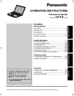 Preview for 1 page of Panasonic Toughbook CF-F8EWAZZJM Operating Instructions Manual