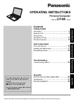 Preview for 1 page of Panasonic Toughbook CF-S9KWAZG1M Operating Instructions Manual