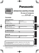 Panasonic Toughbook CF-U1AQB1G2M Operating Instructions Manual preview