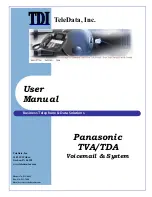 Panasonic TVA User Manual preview