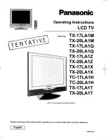 Panasonic TX-17LA1M Operating Instructions Manual предпросмотр