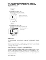 Preview for 1 page of Panasonic TX-32LWD500A Removal Manual