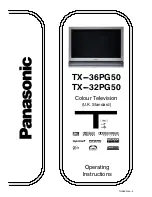 Panasonic TX-36PG50 Operating Instructions Manual preview