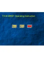 Предварительный просмотр 1 страницы Panasonic TX-W28R3F Operating	 Instruction