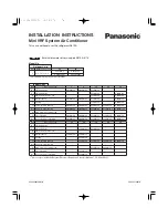 Panasonic U-36LE1U6 Installation Instructions Manual preview